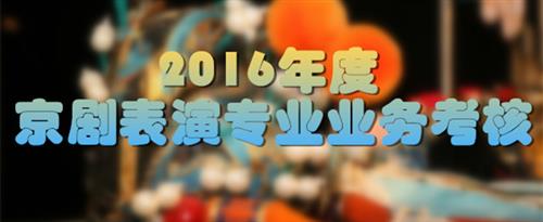 操野逼国家京剧院2016年度京剧表演专业业务考...